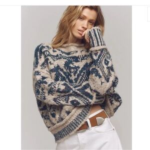 Pilcro Anthropologie Roll Neck Sweater Wool Sweater